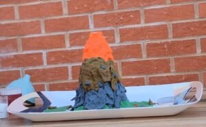 Play Dough Volcano Eruption Experiment